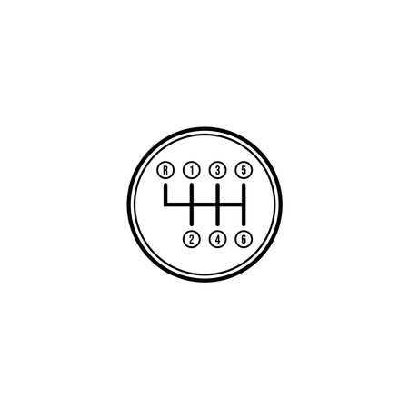 Car manual gear box icon isolated vector graphicsのイラスト素材