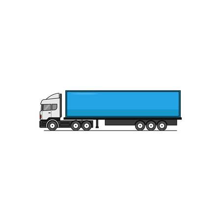 Cargo truck or heavy truck vector graphicsのイラスト素材