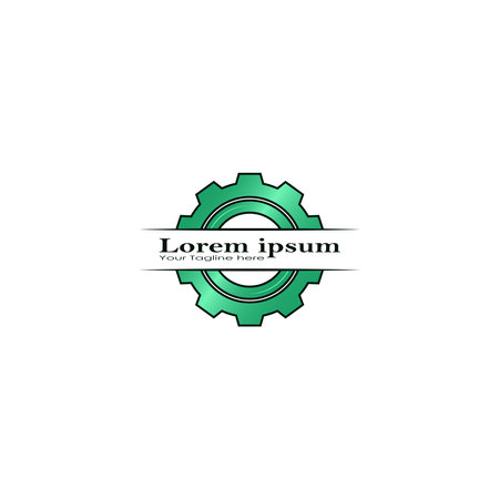 Cogwheel logo design vector graphicsのイラスト素材