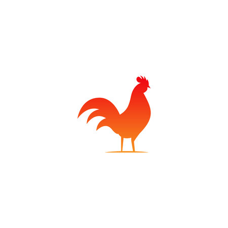 Rooster logo design vector graphicsのイラスト素材