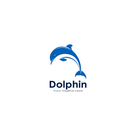 Jumping dolphin logo vector graphicsのイラスト素材
