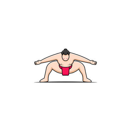 Sumo fighter isolated vector graphicsのイラスト素材