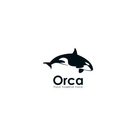 Orca whale logo vector graphicsのイラスト素材