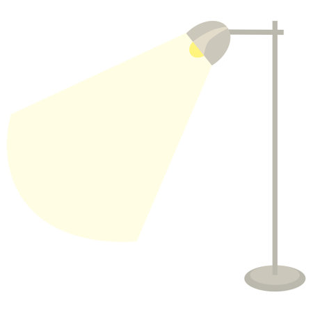 Floor lamp lighting. Torchere isolated on a white background.のイラスト素材