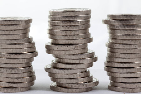 coins on isolated background