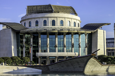The building of the National theatre in Budapest, Hungaryのeditorial素材
