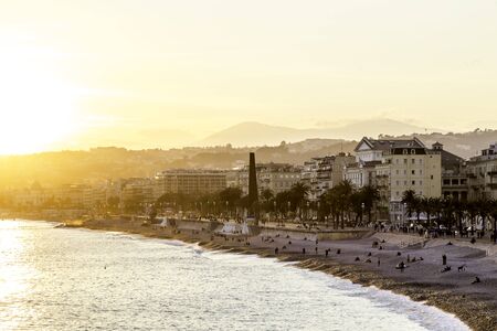 View of the Mediterranean sea, Nice, Franceの写真素材