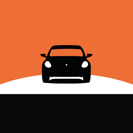 Car design over orange background, vector illustration. Eps 10 file.のイラスト素材