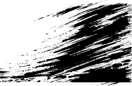 Vector grunge texture overlay, rough ink dry brush strokes effect, dirt and rough designのイラスト素材