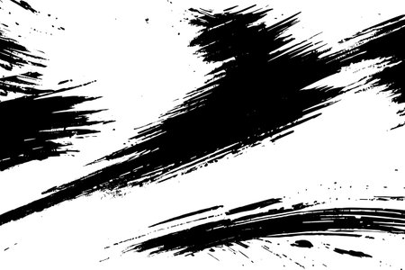 Vector grunge texture overlay, rough ink dry brush strokes effect, dirt and rough designのイラスト素材