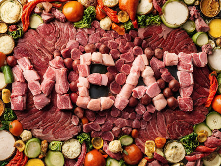A meat word made out of meat, concept typogrpahyの素材