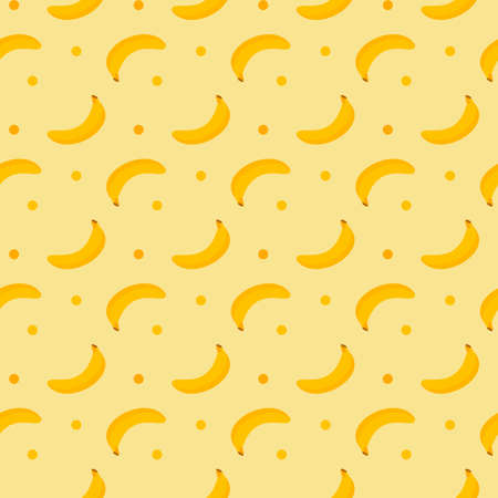 Seamless background ripe yellow bananas on a light background with yellow peasのイラスト素材