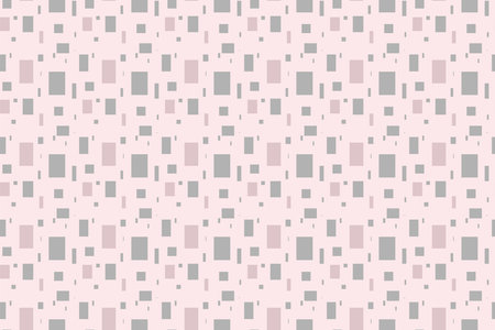 Gray and pink squares on a light pink background, dusty seamless backgroundのイラスト素材