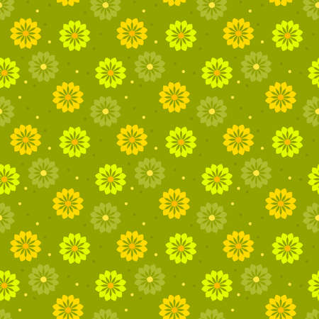 Seamless floral background with multi-petalled flowersのイラスト素材