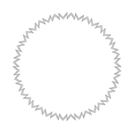 Round frame with geometric pattern for making stamps and patternsの写真素材