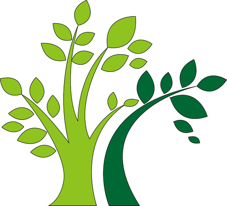 Stylized green treeのイラスト素材
