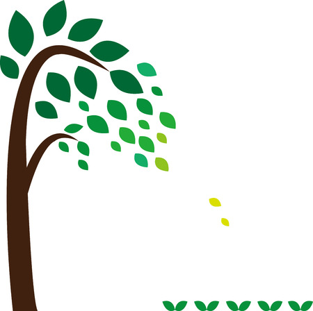 Windblown treesのイラスト素材