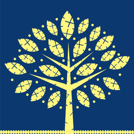 retro treeのイラスト素材