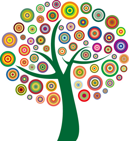 colorful treeのイラスト素材