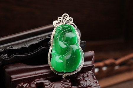 Jade pendantの写真素材