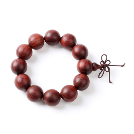 wooden bead braceletの写真素材