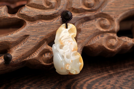 Jade pendant with Chinese characteristicsの写真素材