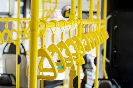 The armrest on the busの写真素材