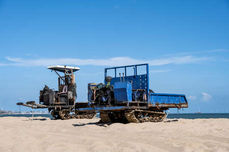 Fishermen's tractors on the beach