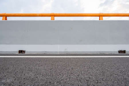 Highway guardrails in modern citiesの写真素材