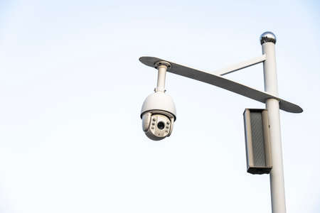Artificial intelligence monitoring system of road side in modern cityの写真素材