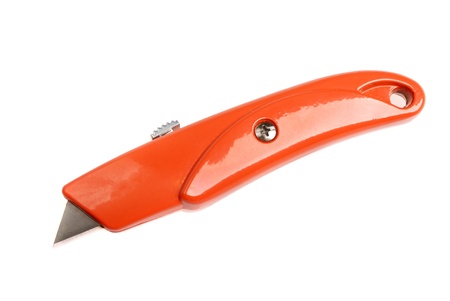 snap-off blade knife  isolated on white の写真素材