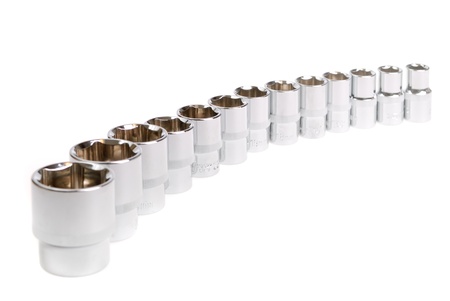 torx socket set  isolated on white の写真素材