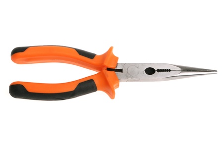 orange pliers  isolated on white の写真素材