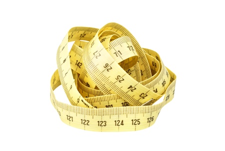 Tape measure  isolated on white 