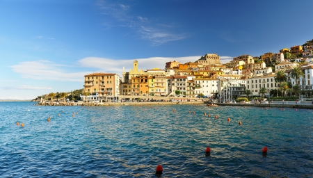 panorame of Porto Santo Stefano  Toscana の写真素材
