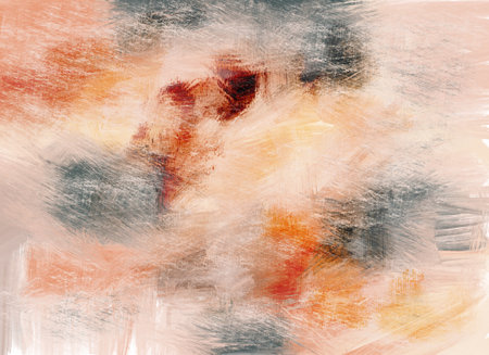 Hand drawn oil painting. Abstract art background. Oil painting on canvas. Color texture. Fragment of artwork. Modern contemporary art. Colorful canvasの写真素材