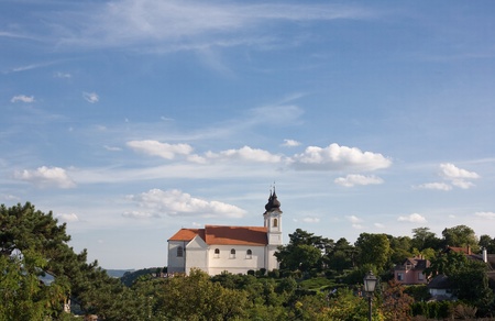 Tihany abbey, in the city by the same name on the peninsula on lake Balaton.の写真素材