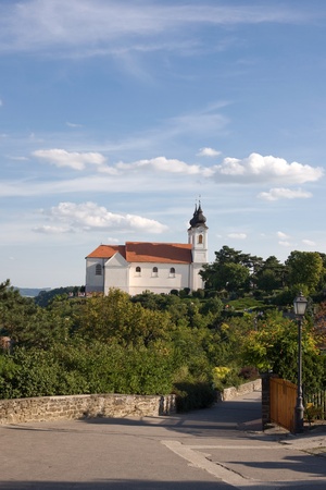 Tihany abbey, in the city by the same name on the peninsula on lake Balaton.の写真素材