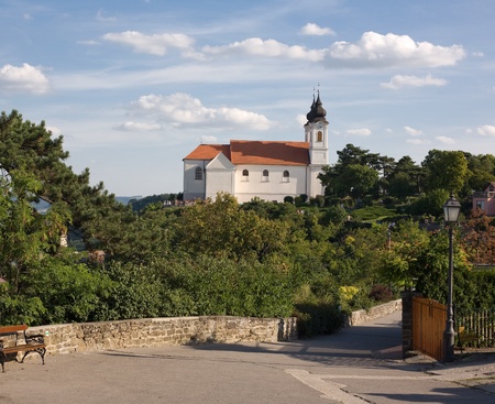 Tihany abbey, in the city by the same name on the peninsula on lake Balaton.の写真素材
