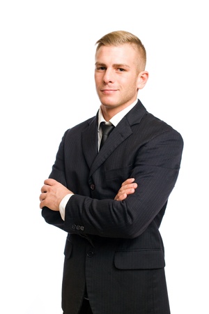 Half length portrait of a very confident young businessman.の写真素材
