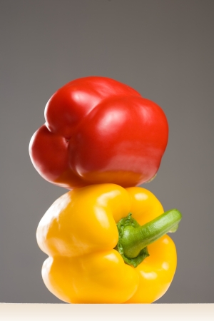 Shot of tasty healthy ripe colorful bell peppers.の写真素材