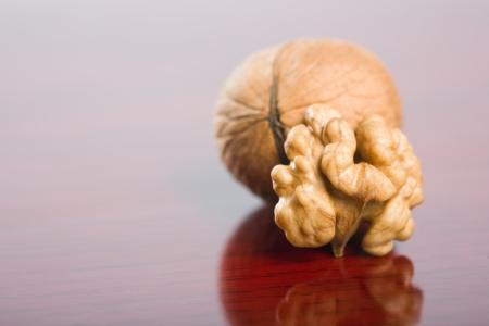 Closeup shot of appetizing nice walnut.の写真素材