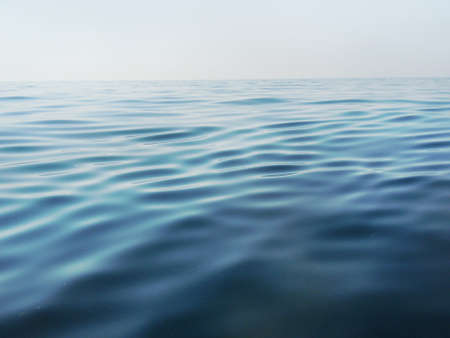 Clear deep blue water