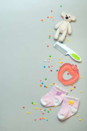 Baby girl accessories conceptの写真素材