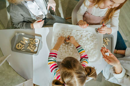 Learning play activities in kindergarten or daycare centre.の写真素材