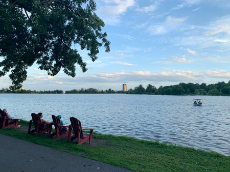 Dow's lake during summer time. Ottawa, Ontario - Canada. July 16, 2019:のeditorial素材