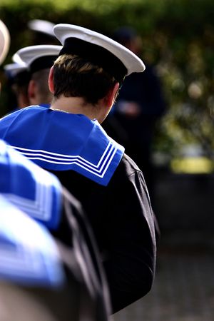 Soldier in Navy Uniformの写真素材