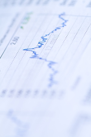 Closeup of the movement of a stock over time. Shot with a narrow depth of field for effect.の写真素材