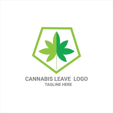 Cannabis leaf logo designのイラスト素材