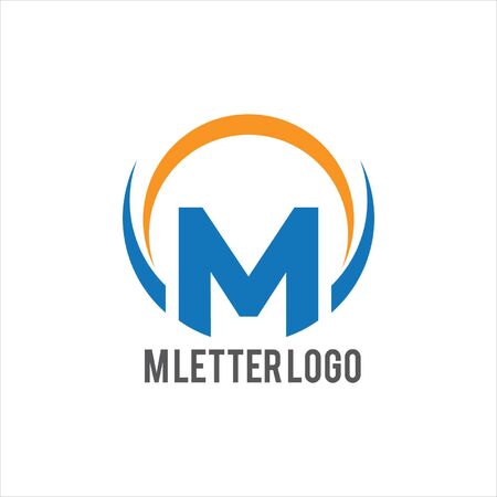 Vector- letter M logo icon design minimalist imageのイラスト素材